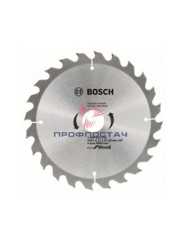 Диск пильний 190х30/24Т ECO WO//Bosch