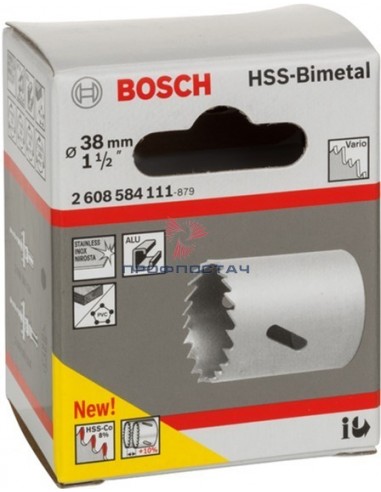 Коронка HSS-BiMetal 38 мм Standart//Bosch