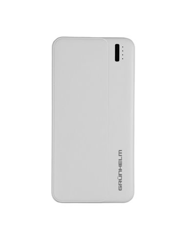 Power Bank, Портативна батарея 10.000 mAh, білий - GP-10W (GRUNHELM)